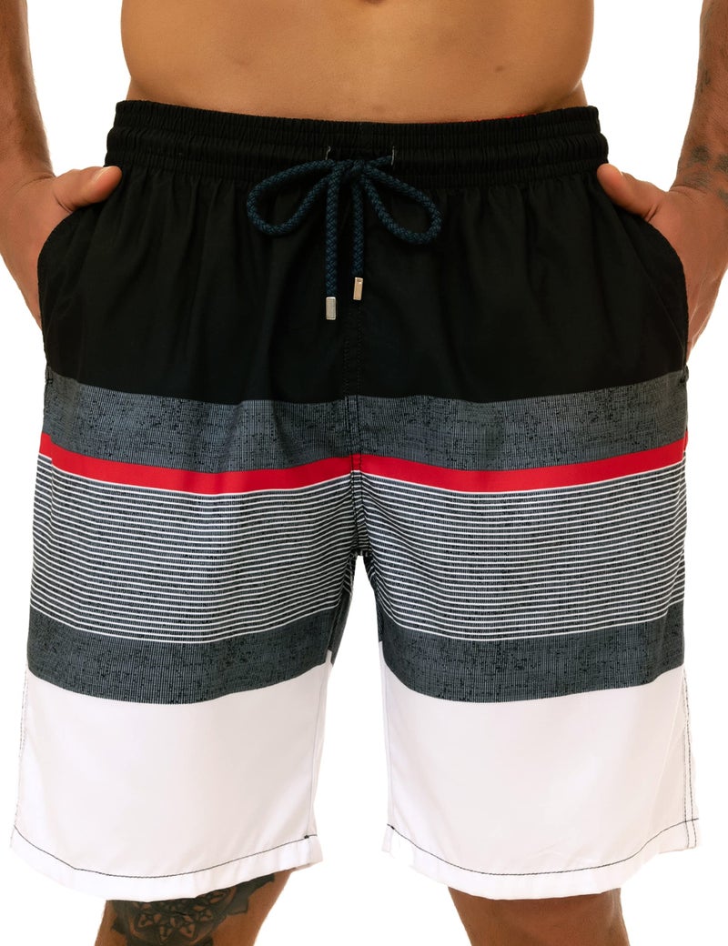 KAILUA SURF سروال سباحة رجالي كبير وطويل من KAILUA SURF، شورت سباحة رجالي مصمم مقاس 9 بوصات - Image 1